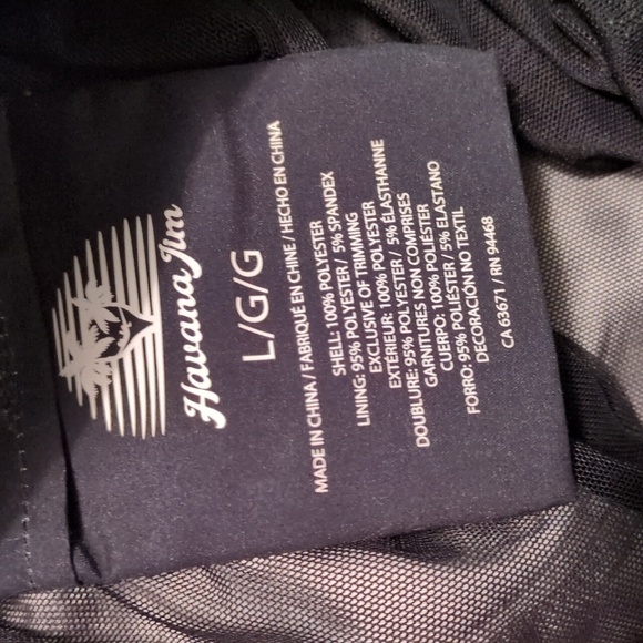 Havana Jim Palm Tree Cargo Swim Trunks Size Large - Picture 6 of 7